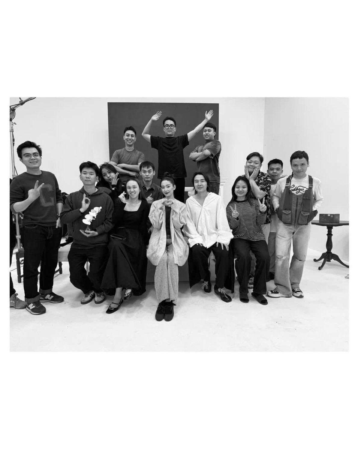 The CAO photoshoot team on set