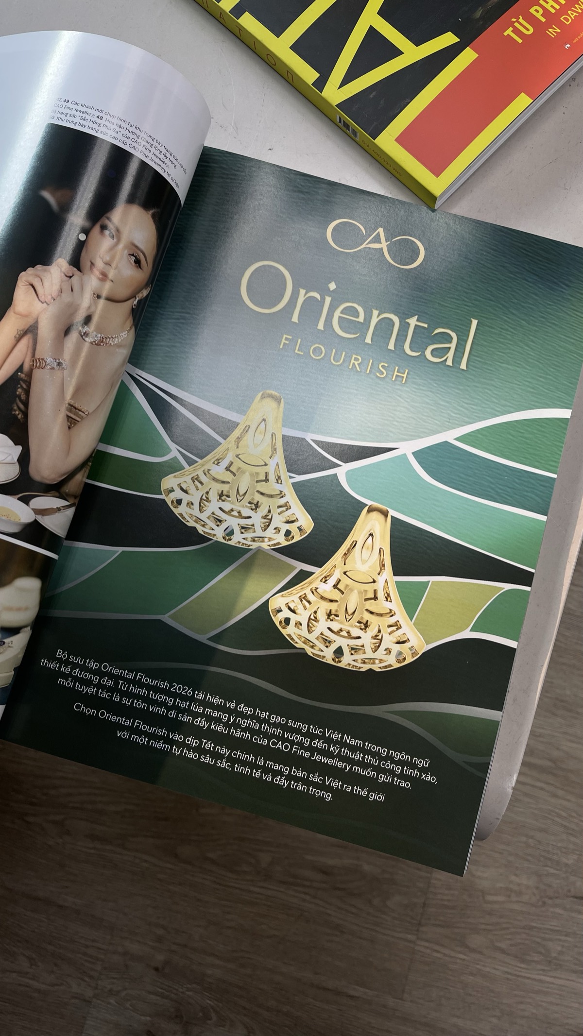 CAO “Oriental Flourish” print feature in Tatler